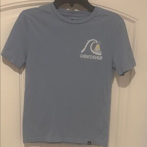 Quiksilver Light Blue Surf Wave Logo Tee